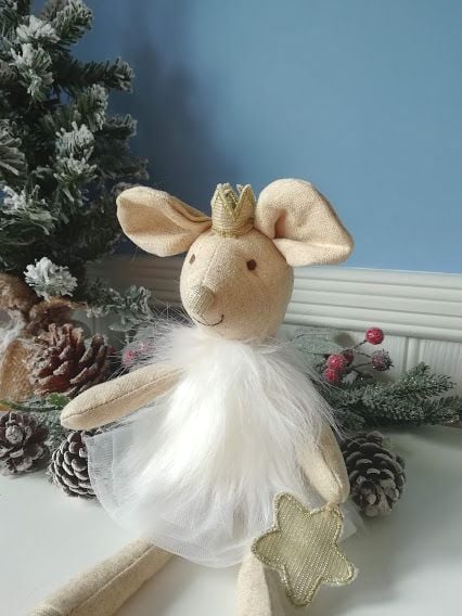 Wilberry, Mouse in White Fairy Outfit with Star on Paw