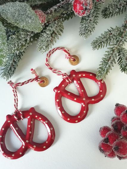 Maileg, Metal Ornament, Pretzel Set of Two