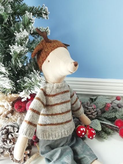 Maileg, Medium Boy Mouse (in Fawn Outfit)