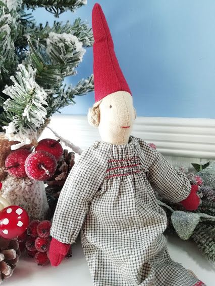 Maileg, Mini Pixy - Girl w Check Dress