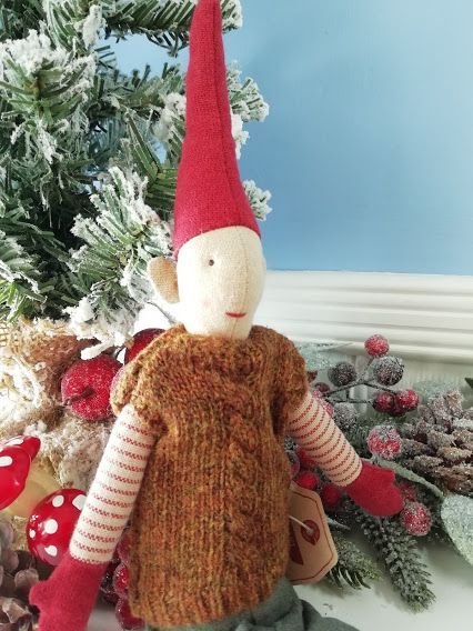 Maileg, Mini Pixy - Boy in Mustard Jumper