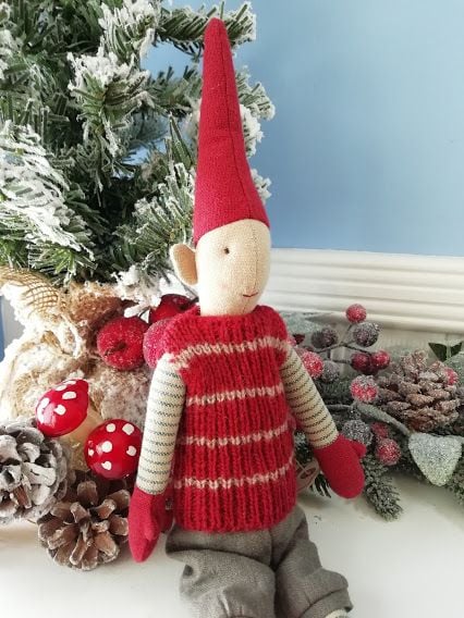 Maileg, Mini Pixy - Boy in Red Jumper