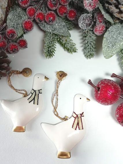 Maileg, Metal Ornament Goose Set of 2