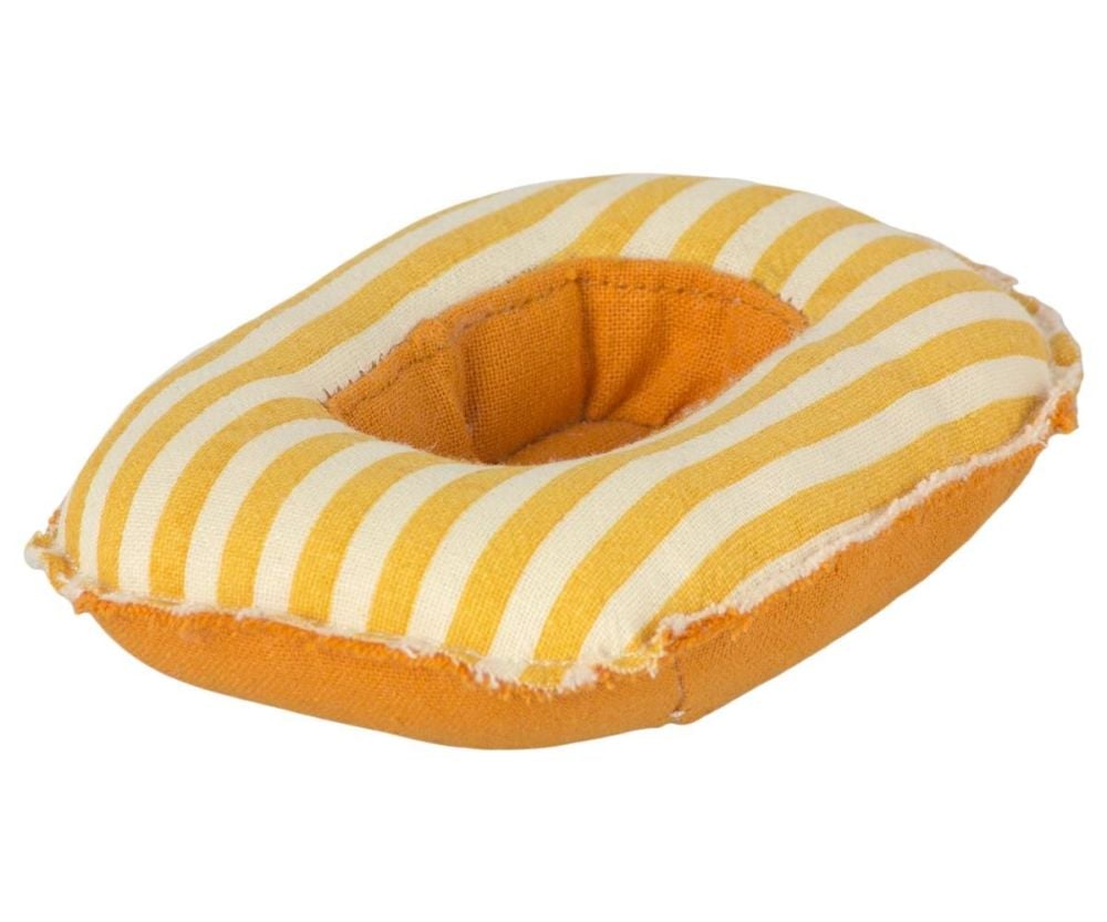 Maileg, Rubber boat, small mouse Yellow stripe **Due Mid May**