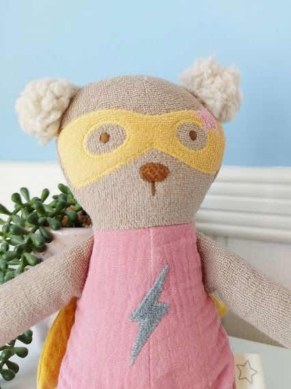 Albetta, Super Hero Bear (Pink) 25cm