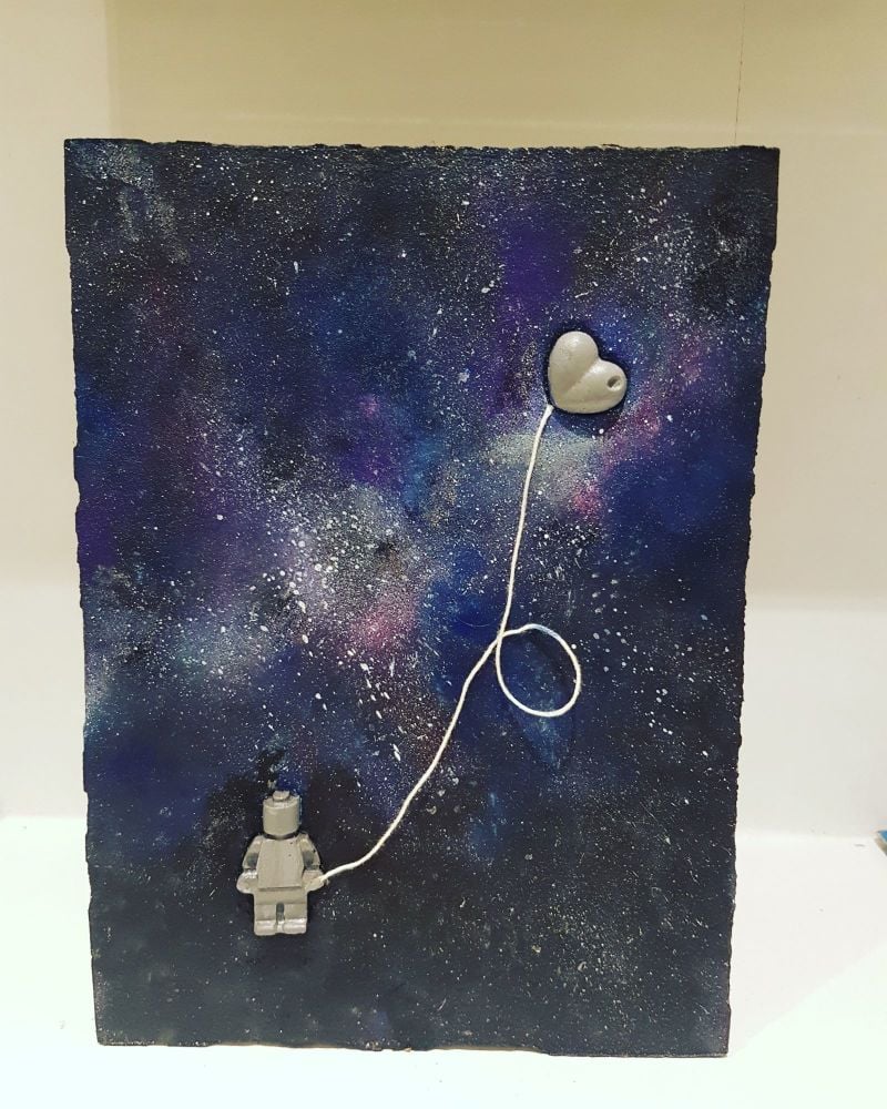 Concrete Mixed Media Follow Your Heart to the Galaxy