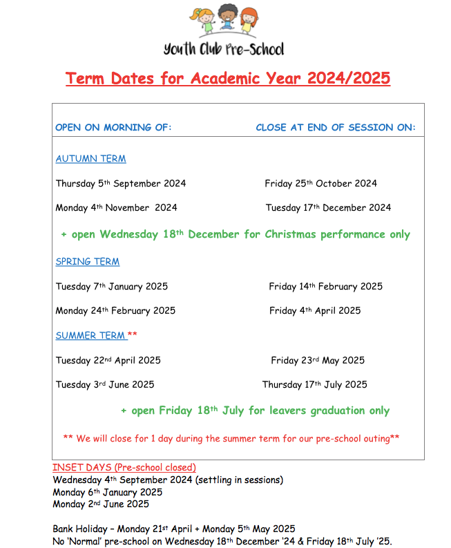 term dates 24:25