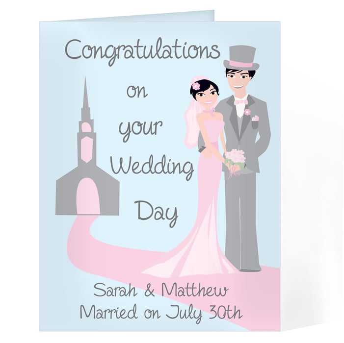 Personalised Wedding Day Card - Fabulous Wedding Couple Card