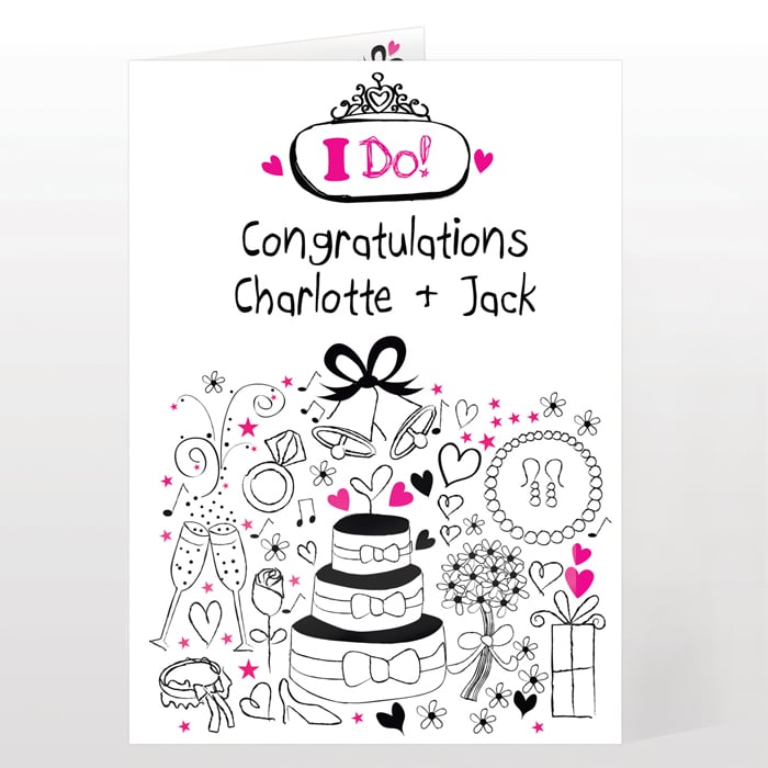 Personalised Wedding Day Card - I Do Wedding Card