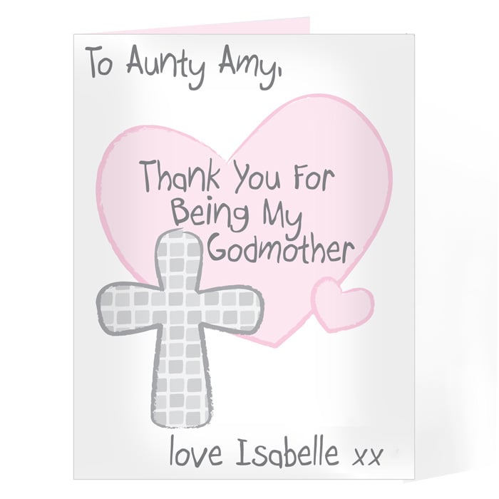 Personalised Godmother Card - Thank You for being my Godmother Card