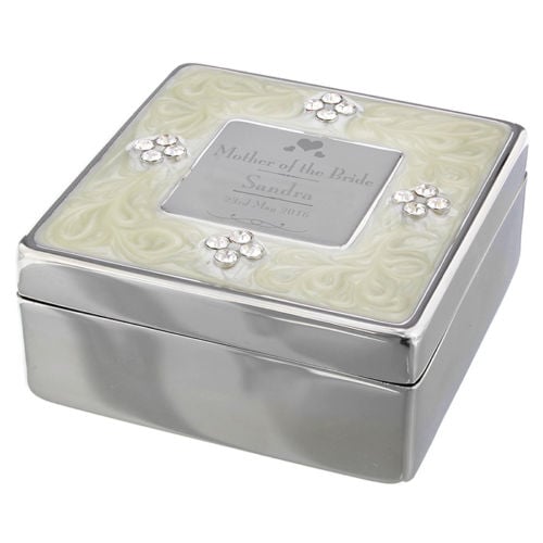 Personalised Engraved Mother of the Bride Trinket Box