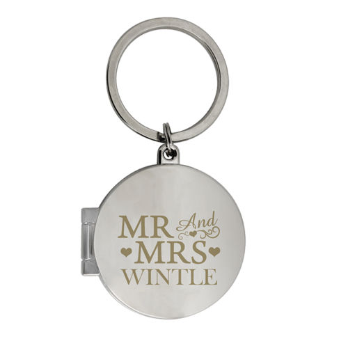 Personalised Mr & Mrs Photo Keyring