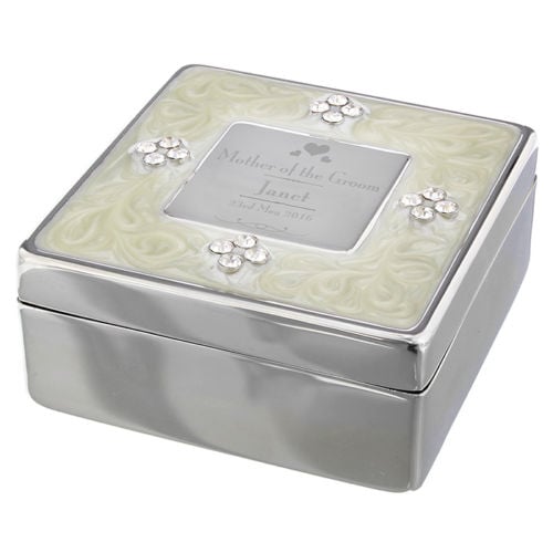 Personalised Engraved Mother of the Groom Trinket Box