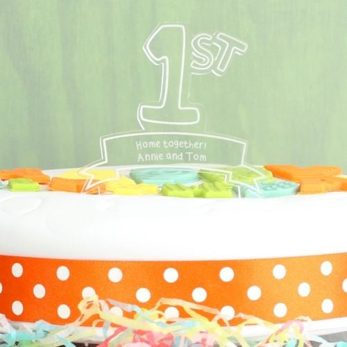Personalised Acrylic 1st CAKE TOPPER
