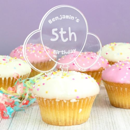 Personalised Acrylic Balloons Cake Topper