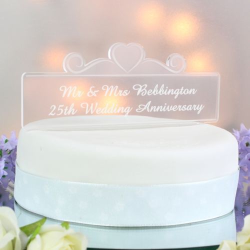 Personalised Acrylic Hearts Cake Topper