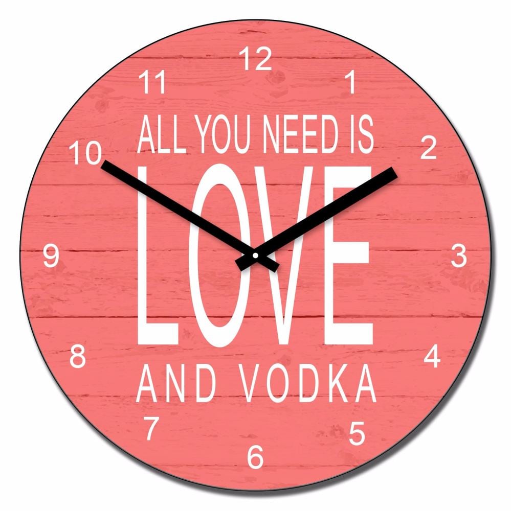 Personalised All you need is love and....wall clock