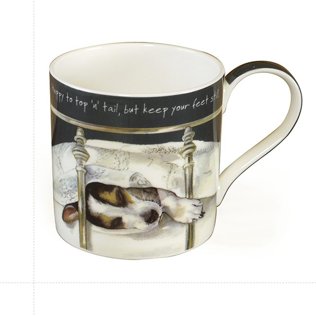 Fine Bone China Dog Mug – Top ‘n’ Tail