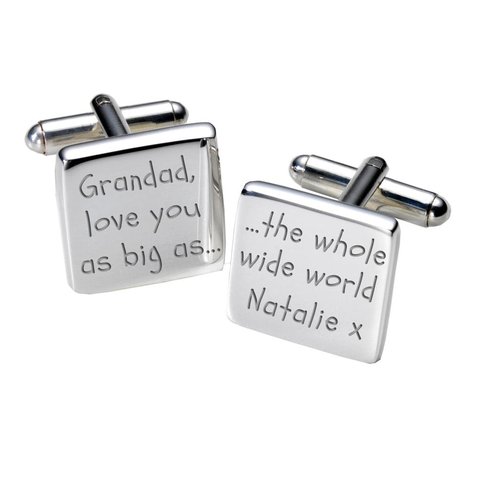 Personalised Grandad Love you as big as - Cufflinks