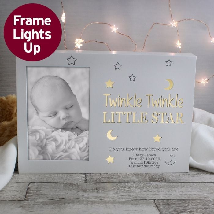 Personalised Twinkle Twinkle 6x4 Light Up Frame