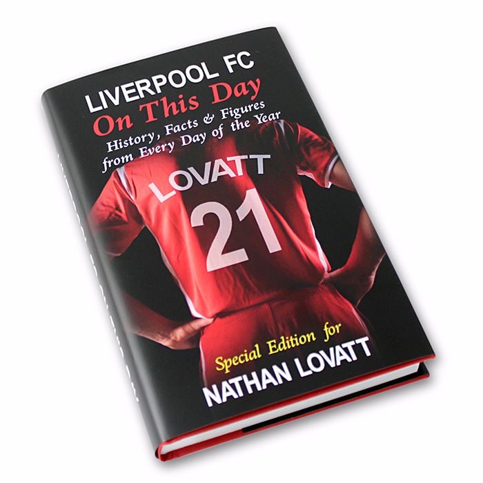 Personalised Liverpool on this Day Football Book