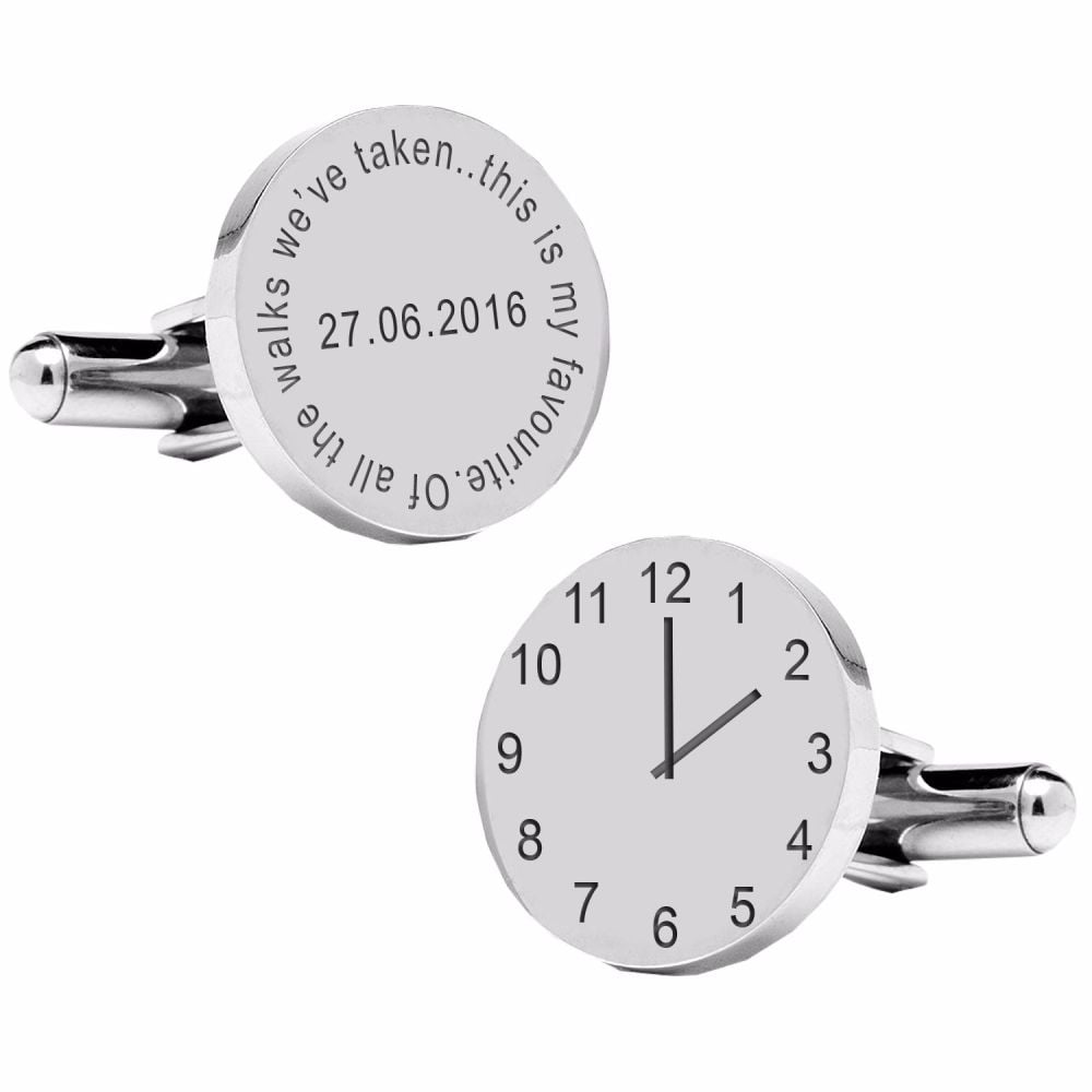 Of all the walks we've taken..special time cufflinks