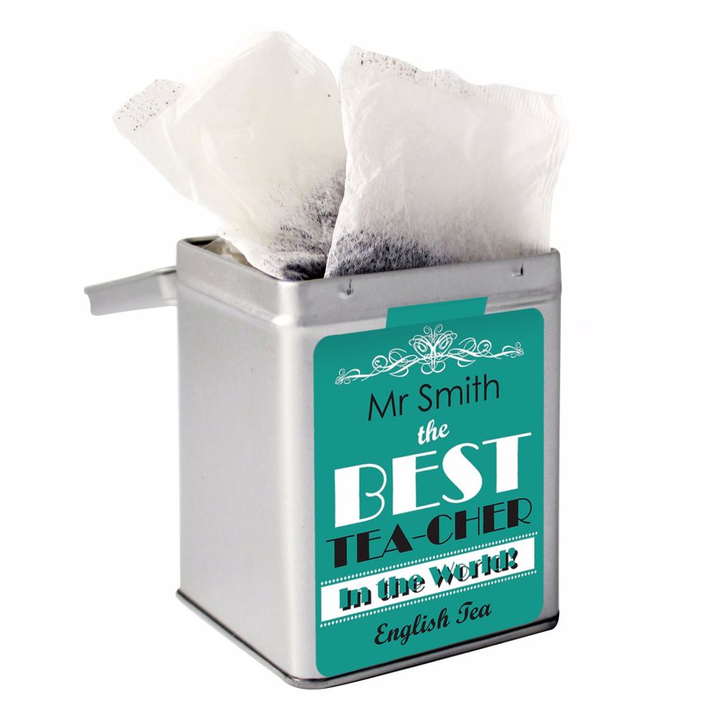 Personalised Small Tea Tin / Tea Caddy - The Best