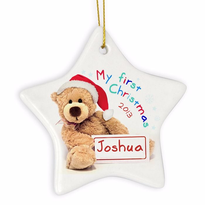 Personalised MY 1st CHRISTMAS Ceramic Christmas Tree Decoration