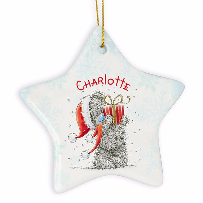 Personalised ME TO YOU Ceramic Star Christmas Tree Decoration