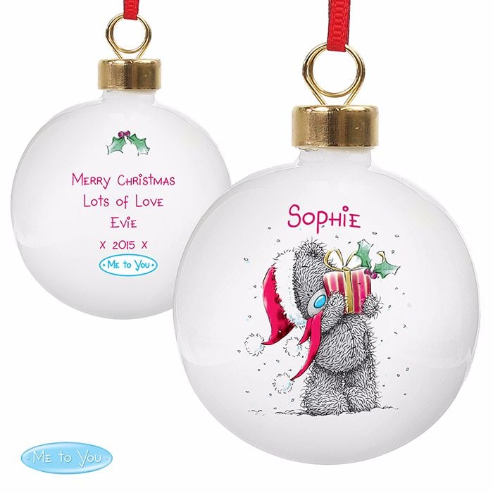 Personalised ME TO YOU CHRISTMAS BAUBLE Ceramic Christmas Tree Bauble Decor
