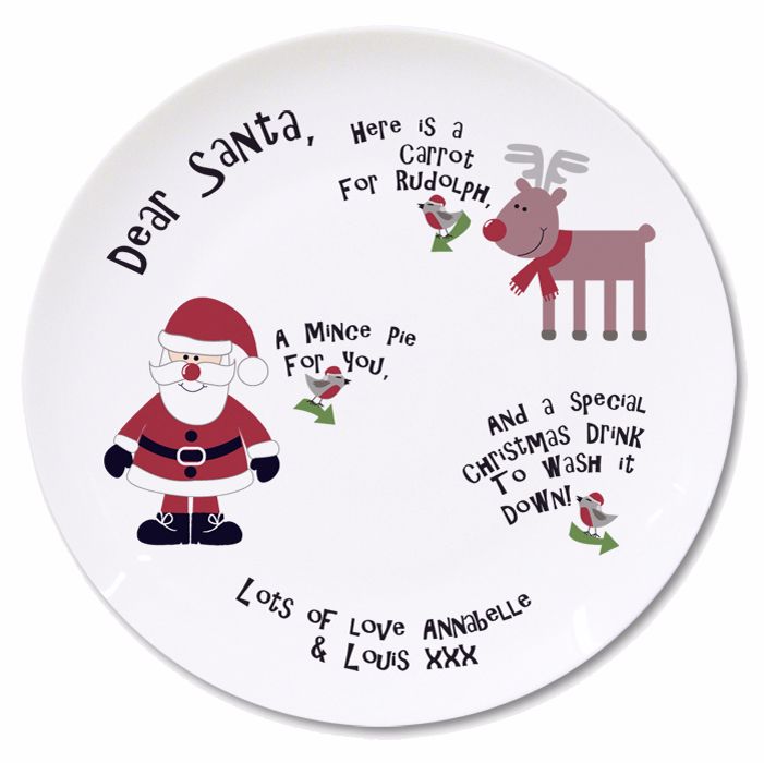 Personalised SANTA Christmas Eve Mince Pie Plate