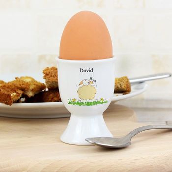 Personalised Egg Cups Cup Easter Gifts Eggs Personalised Baa Sheep Egg Cup