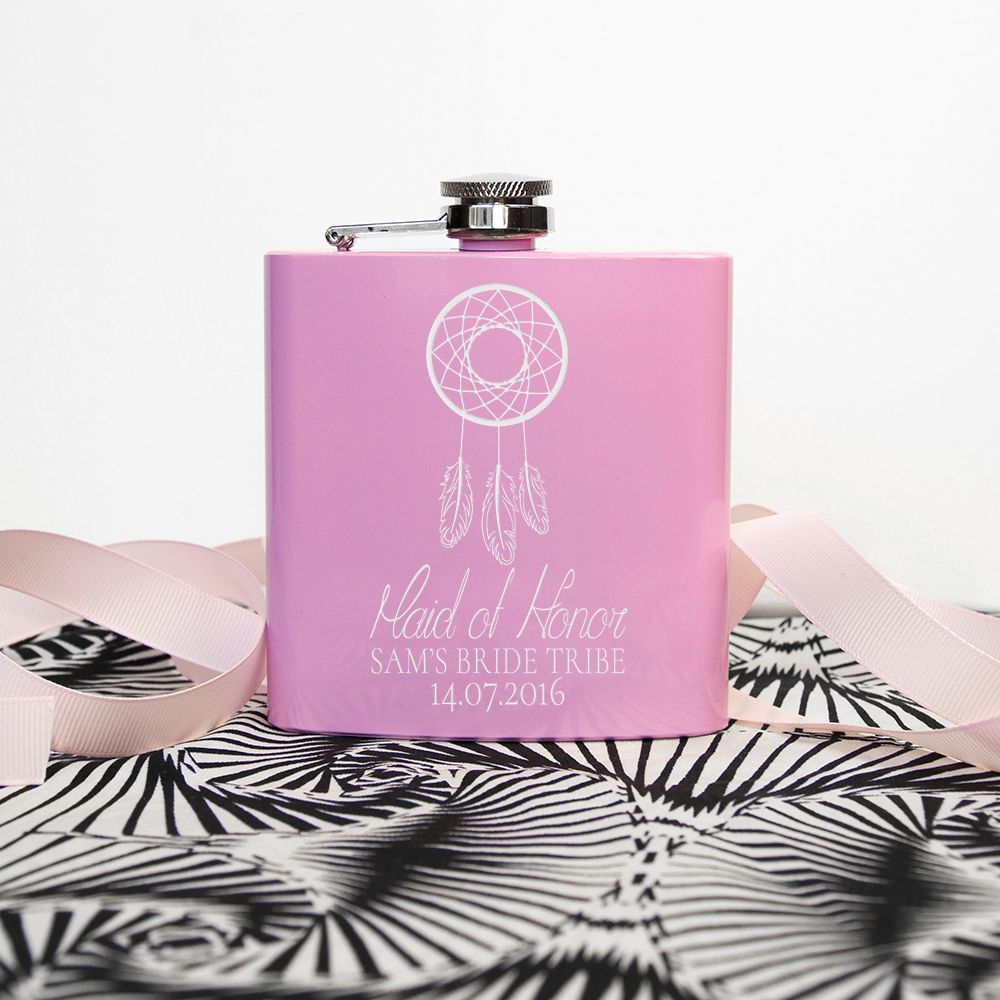 Welcome To The Bride Tribe Personalised Hip Flask