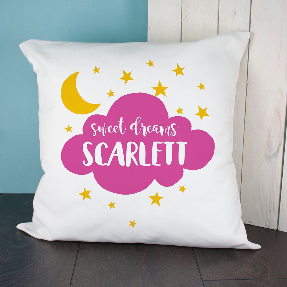 Personalised Sweet Dreams Cushion Cover VARIOUS COLOURS