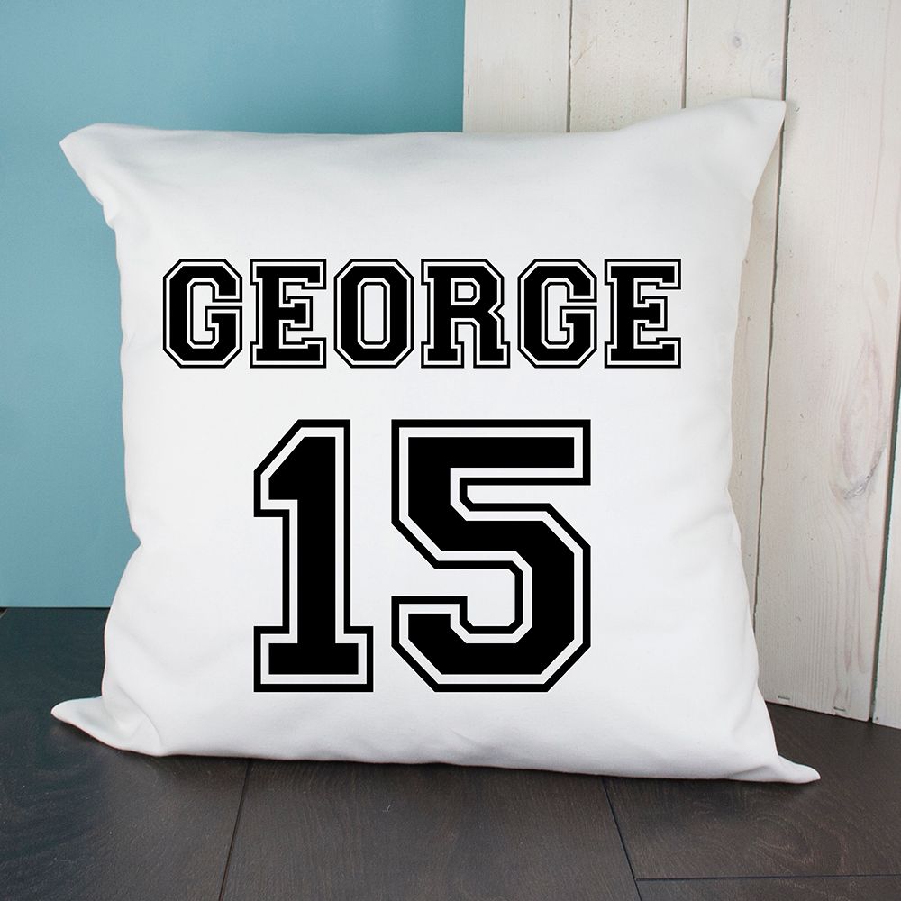 Personalised Football Kit Cushion Cover VARIOUS COLOURS
