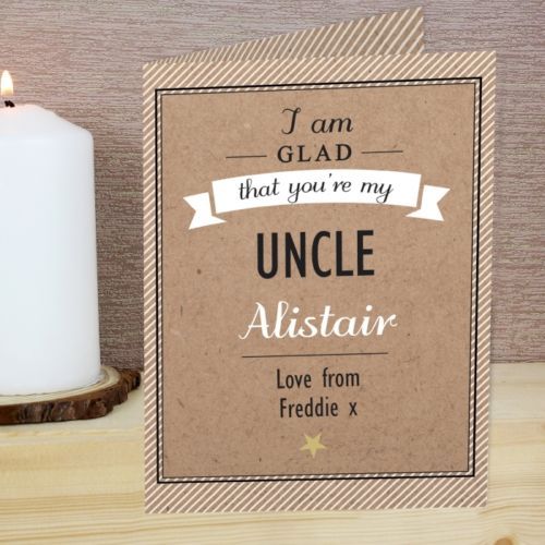Personalised I'M GLAD YOU'RE MY... Card