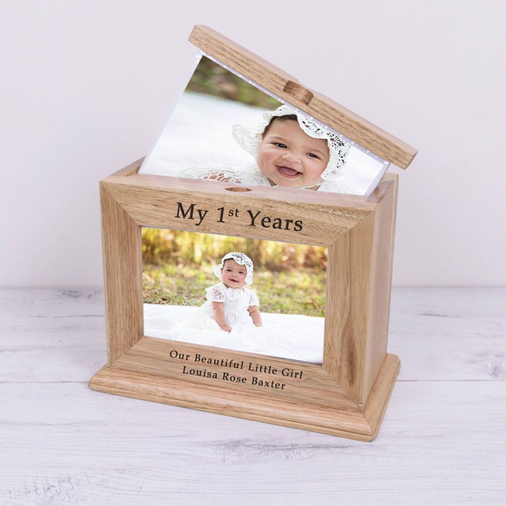 Personalised MY 1st YEARS Wooden PHOTO ALBUM