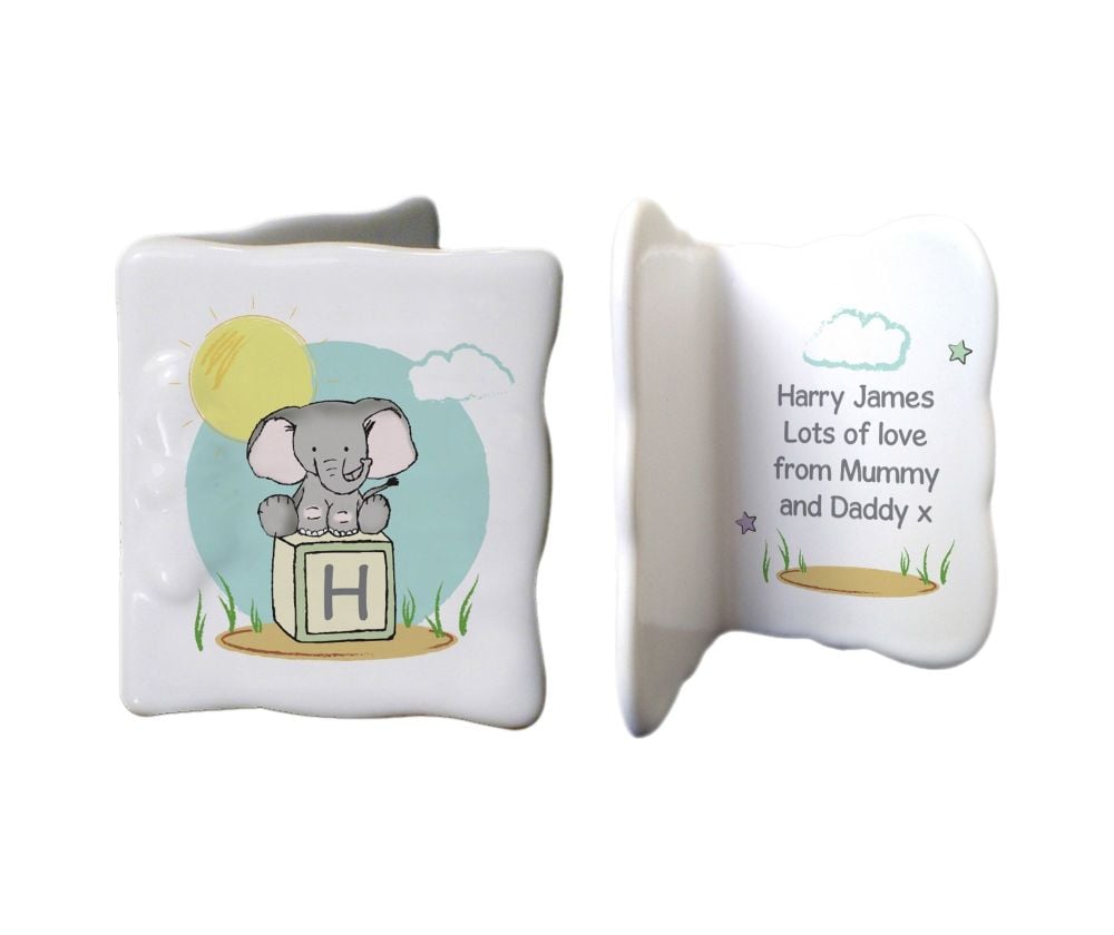 Personalised ELEPHANT SAFARI China Keepsake Message Card