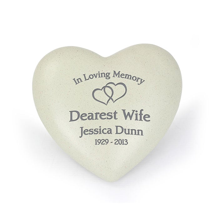 Personalised Grave Memorial - Interlinked Hearts