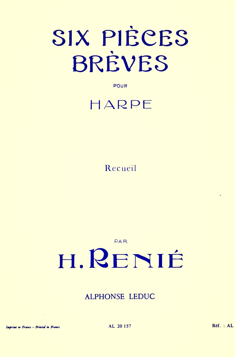 Six Pieces Breves - H. Renie