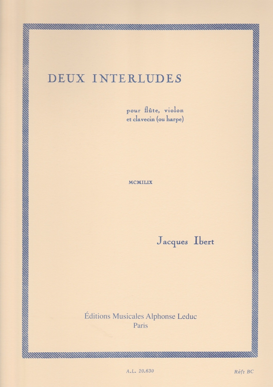 Deux Interludes - Jacques Ibert