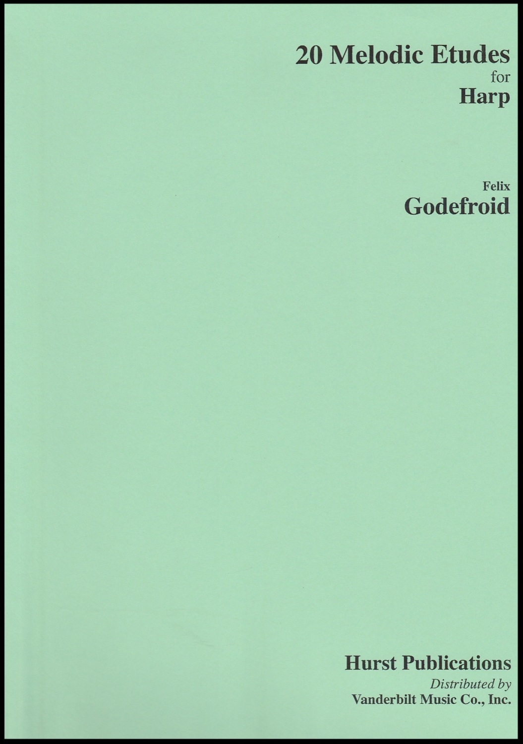 20 Melodic Etudes for Harp - Felix Godefroid