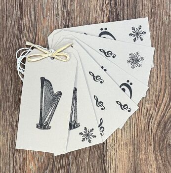 Pack of Six Musical Gift Tags