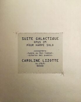 Suite Galactique, opus 39 - Caroline Lizotte