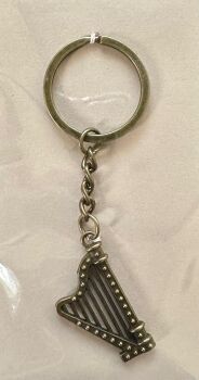 Pedal Harp Bronze Key Ring