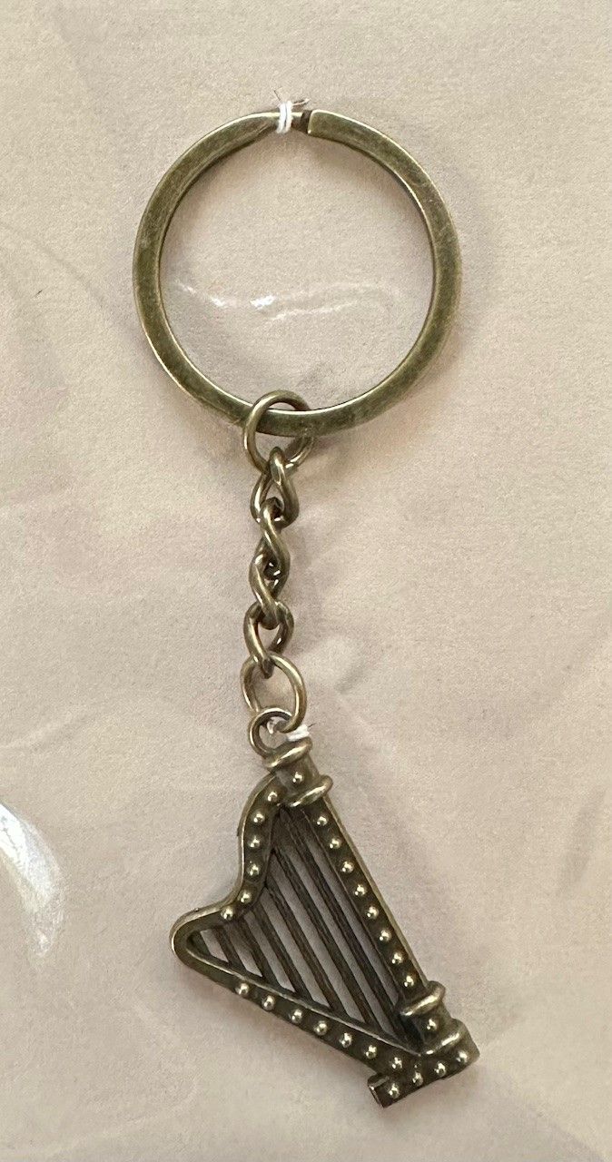 Pedal Harp Bronze Key Ring