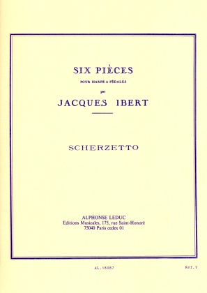Scherzetto Pour Harpe A Pedales - Jacques Ibert