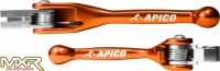 APICO FLEXI LEVER PAIR KTM SX250/300 06-13, SX-F250/350 06-13 ORANGE