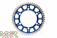 KTM SX SXF MINO 2 RING FUSION STEEL / ALLOY 48T 48 TOOTH REAR SPROCKET IN BLUE