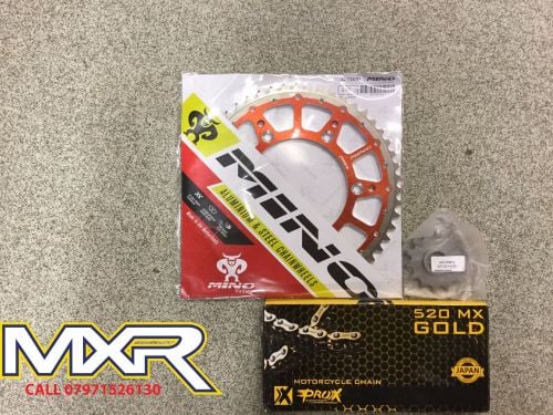 KTM SX SXF CHAIN AND SPROCKETS MINO REAR 51 TOOTH FRONT 14 TOOTH 520 PROX C
